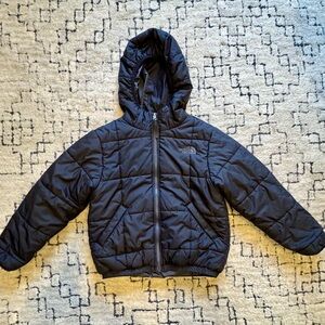 Like New North Face Boys’ Reversible Black/Gray Puffer Jacket, sz XS (6)